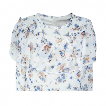 Rochie cu maneca lunga pentru fete CEFRI 0071-1, Alb [2]