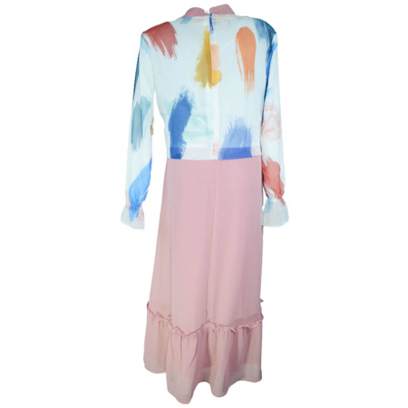 Rochie cu maneca lunga pentru fete CEFRI 0057, Roz [1]