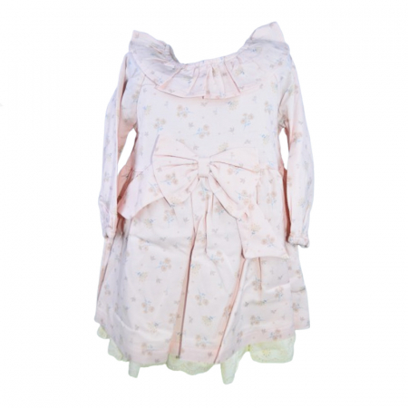 Îmbrăcăminte fete - Rochie cu maneca lunga pentru fete Mini Junior 2193-1, Roz