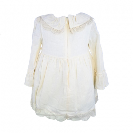 Rochie cu maneca lunga pentru fete Mini Junior 4266, Bej [2]