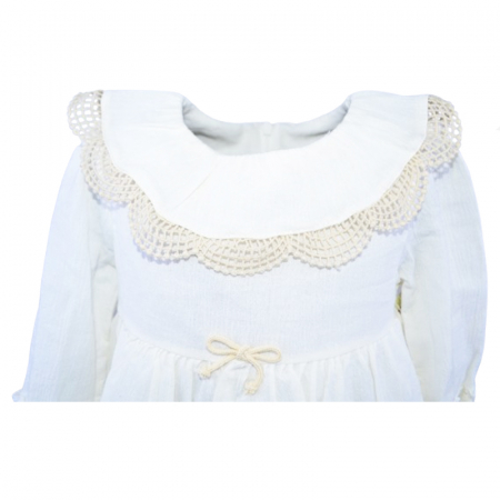 Rochie cu maneca lunga pentru fete Mini Junior 4266C, Crem [1]
