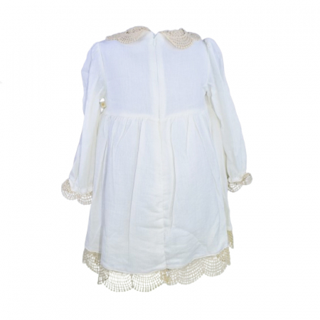 Rochie cu maneca lunga pentru fete Mini Junior 4292-1, Crem [2]
