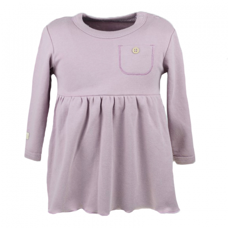 Îmbrăcăminte fete - Rochita cu maneca lunga pentru fete Mini Junior 6876-92-cm, Roz