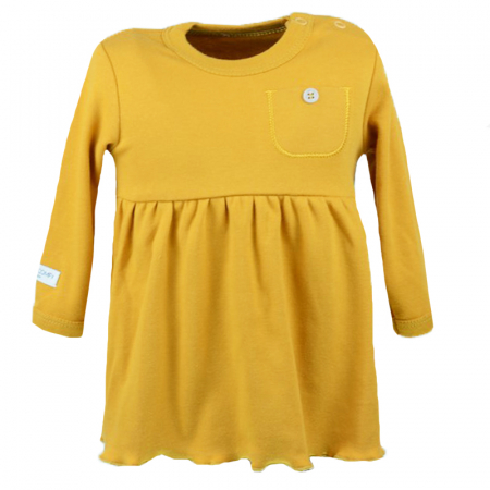 Rochite fete - Rochita cu maneca lunga pentru fete Mini Junior 6876G-98-cm, Galben