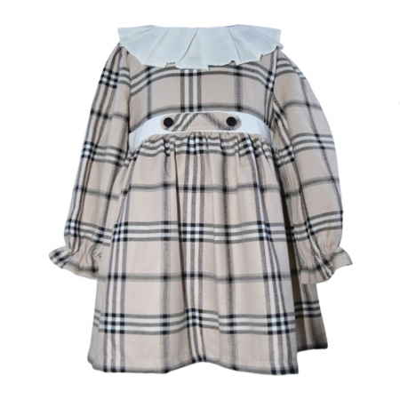 Rochie cu maneca lunga pentru fete Mini Junior RCH-4126, Bej [1]