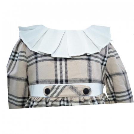 Rochie cu maneca lunga pentru fete Mini Junior RCH-4126, Bej [3]