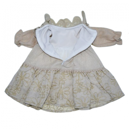 Rochie cu maneca lunga pentru fete Mini Junior RCH-4153, Bej [4]