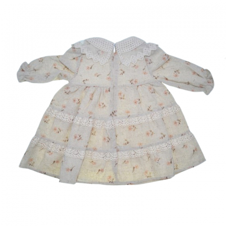 Rochie cu maneca lunga pentru fete Mini Junior RCH-4172, Crem [3]