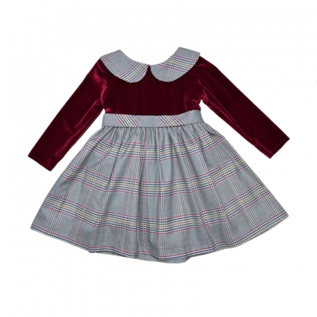 Îmbrăcăminte fete - Rochie cu maneca lunga pentru fete Mini Junior RCH-4260, Gri