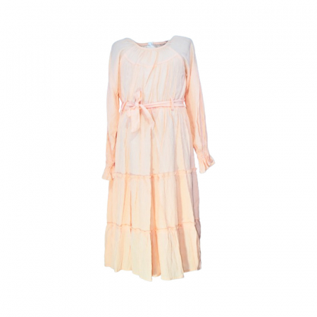 Rochie cu maneca lunga pentru fete Mini Junior RCH-5547, Coral [1]