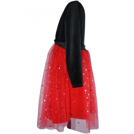 Rochie cu maneca lunga  pentru fete Minijunior T8391R, Rosu [1]