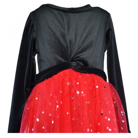 Rochie cu maneca lunga  pentru fete Minijunior T8391R, Rosu [3]