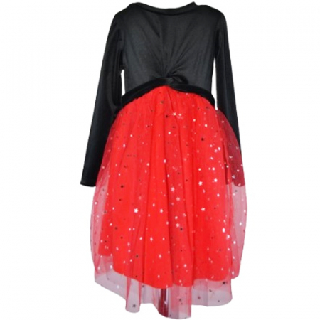 Rochite fete - Rochie cu maneca lunga  pentru fete Minijunior T8391R, Rosu