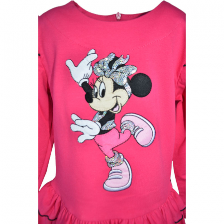 Rochie cu maneca lunga pentru fete Minnie Mouse SNAKE 081123-6, Fucsia [4]
