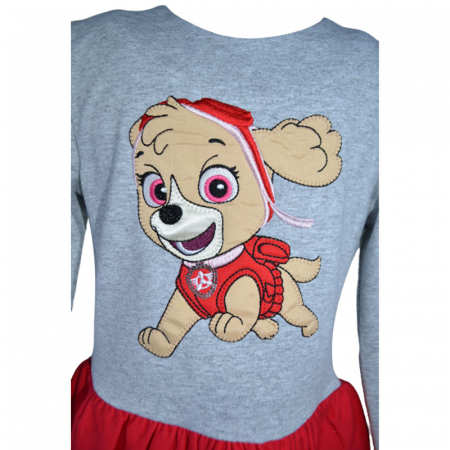 Rochie cu maneca lunga pentru fete Paw Patrol Skye SNAKE 081123-10, Gri [4]