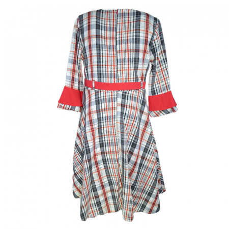 Rochie cu maneca lunga pentru fete Sevval 17323-2, Rosu [1]