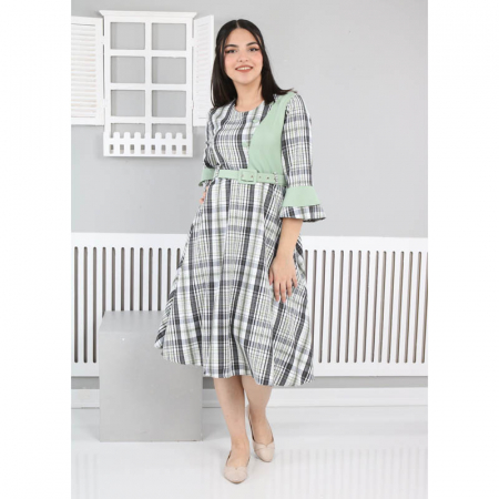 Rochie cu maneca lunga pentru fete Sevval 17323-6, Gri [3]