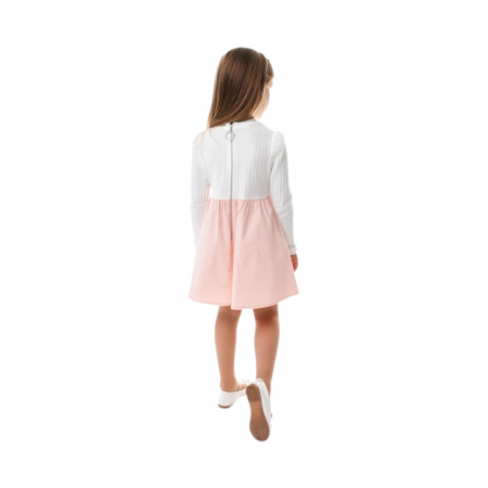 Rochie cu mânecă lungă pentru fete, Suzie DR097, Coral [1]