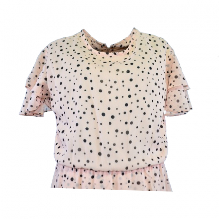 Rochie cu maneca scurta pentru fete Mini Junior RCH-MJ2, Roz [1]