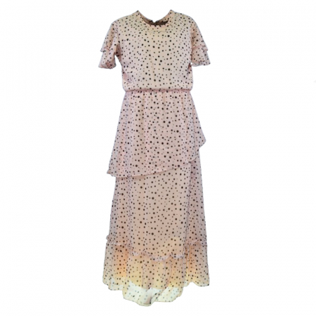 Îmbrăcăminte fete - Rochie cu maneca scurta pentru fete Mini Junior RCH-MJ2, Roz