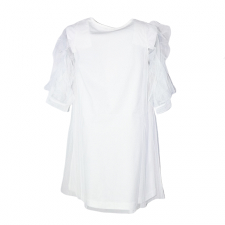 Rochie din bumbac pentru fete Atut 0891, Alb [2]