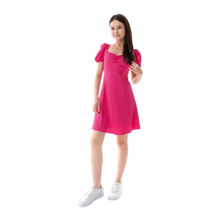 Îmbrăcăminte fete - Rochie din vâscoză pentru fete, Mini Junior DR101-YEF23, Fucsia
