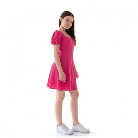 Rochie din vâscoză pentru fete, Mini Junior DR101-YEF23, Fucsia [2]