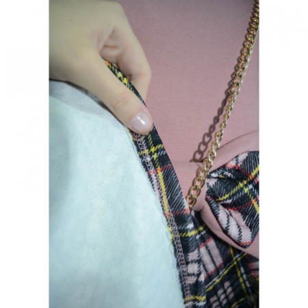 Set rochie eleganta captusita si geanta pentru fete Moda 3640, Roz [3]