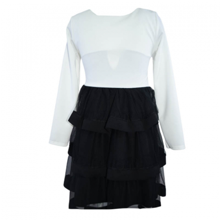 Rochie eleganta cu lantisor pentru fete JDJ N399-A, Alb [1]