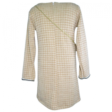 Set rochie eleganta cu maneca lunga si geanta pentru fete New Collection 350B, Bej [1]
