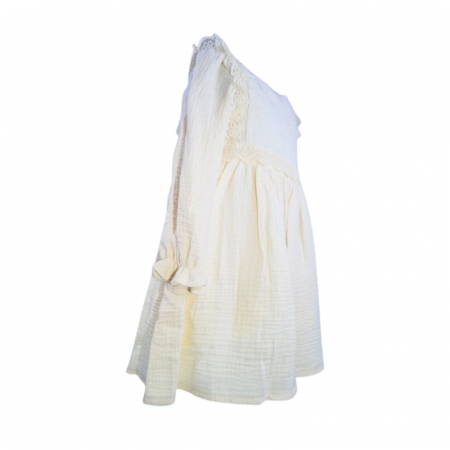 Rochie eleganta cu maneca lunga pentru fete, Mini Junior W1075, Crem [1]