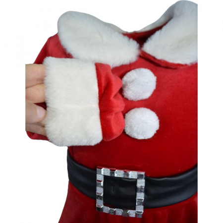 Rochie eleganta din catifea de Craciun pentru fete New Collection 23222, Rosu [4]