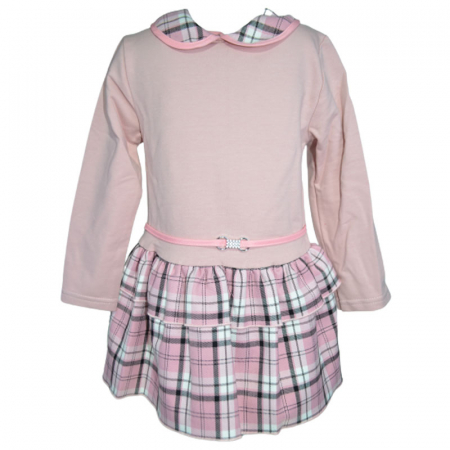 Rochite fete - Rochie eleganta cu maneca lunga pentru fete SNAKE 081123-12, Roz