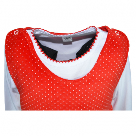Set rochie si bluza cu maneca lunga pentru fete SNAKE 081123-16, Rosu [4]