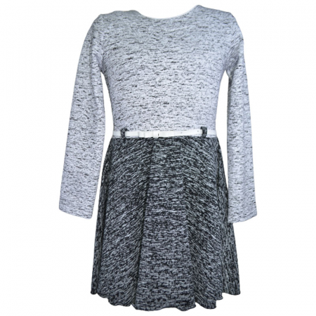 Îmbrăcăminte fete - Rochie eleganta cu maneca lunga pentru fete SNAKE 081123-3, Gri