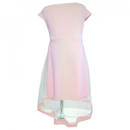 Rochie eleganta cu maneca scurta pentru fete Mini Junior R290524, Roz [1]