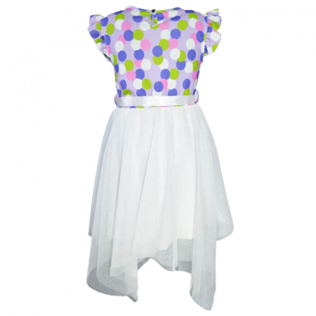 Rochie eleganta cu maneca scurta pentru fete JDJ 270323-24, Alb [1]