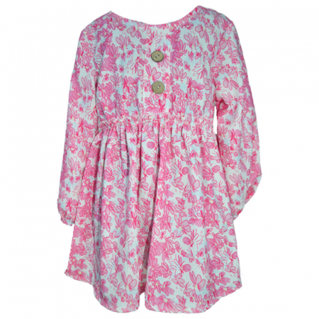 Îmbrăcăminte fete - Rochie eleganta cu maneca lunga pentru fete Lucky Girl 270323-33, Roz