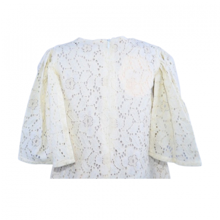 Rochie eleganta cu maneca scurta pentru fete, Mini Junior 11211, Crem [4]