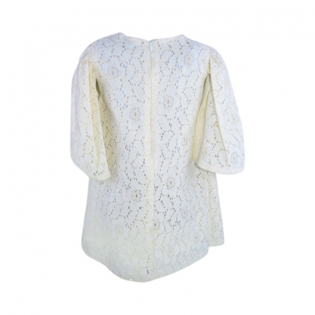 Rochie eleganta cu maneca scurta pentru fete, Mini Junior 11211C-2, Crem [4]
