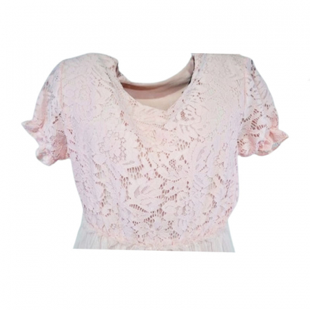 Rochie eleganta cu maneca scurta pentru fete Mini Junior MJ-04, Rozlb [1]