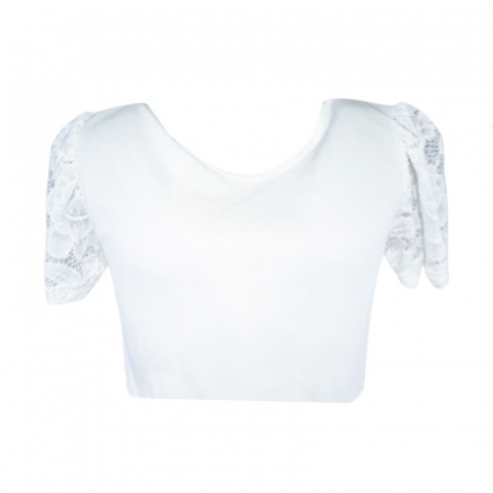 Rochie eleganta cu maneca scurta pentru fete Mini Junior MJ-06, Alb [1]