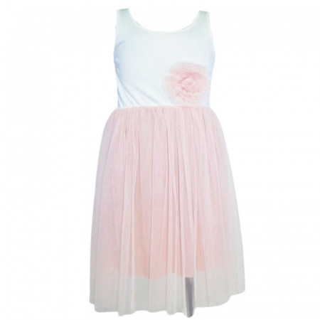 Îmbrăcăminte fete - Rochie eleganta fara maneci pentru fete Mini Junior R290524-11, Roz