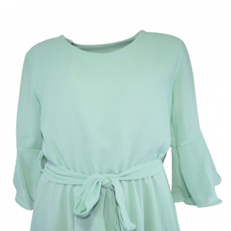 Rochie eleganta cu maneca scurta pentru fete Mini Junior R290524-6, Turcoaz [3]