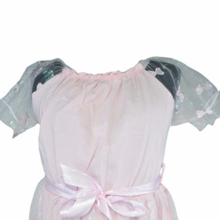 Rochie eleganta cu maneca scurta pentru fete Mini Junior R290524-9, Roz [3]