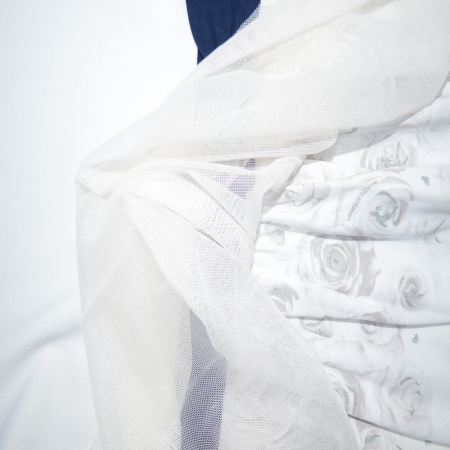 Rochie eleganta cu maneca scurta pentru fete Atut 6691-A, Alb [2]