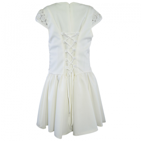 Rochie eleganta cu maneca scurta pentru fete Sarum SR2574, Crem [1]