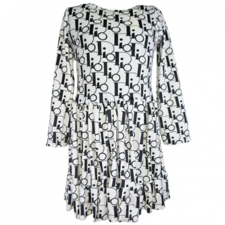 Îmbrăcăminte fete - Rochie eleganta din catifea cu maneca lunga pentru fete Catherine 071123-9, Alb