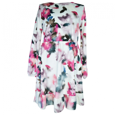 Îmbrăcăminte fete - Rochie eleganta din catifea cu maneca lunga pentru fete Catherine 071123-5, Multicolor