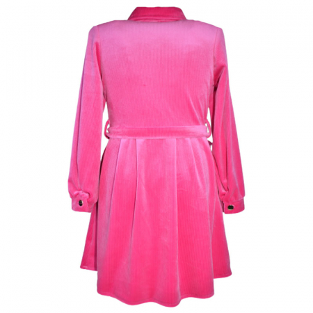 Rochie eleganta din catifea cu maneca lunga pentru fete Tylkomet 071123-2, Fucsia [1]